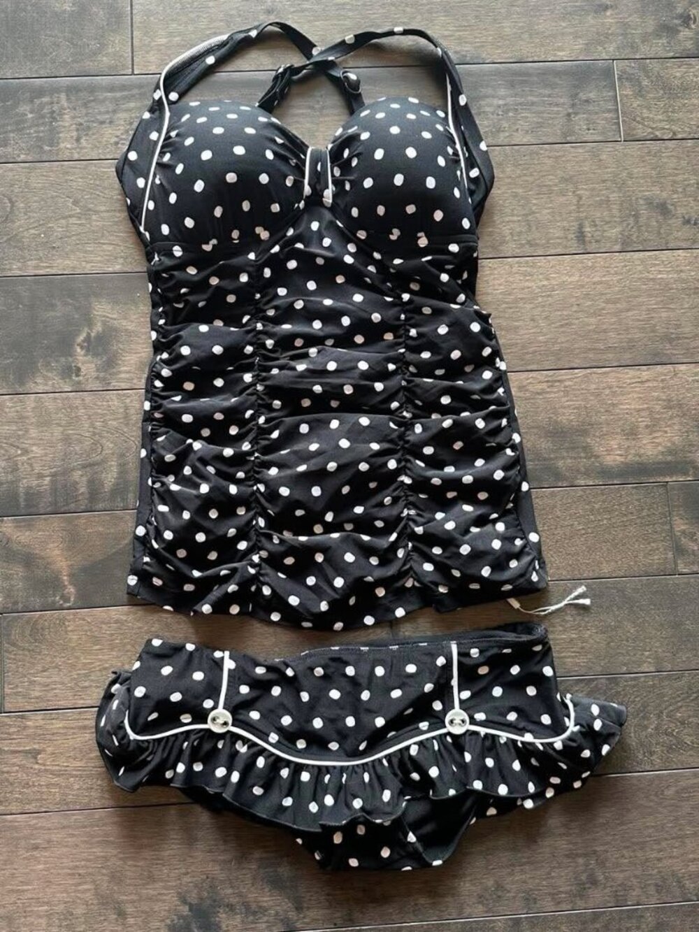 SeaFolly Polka Dot Retro Inspired Two Piece Bathing Suit - NEW